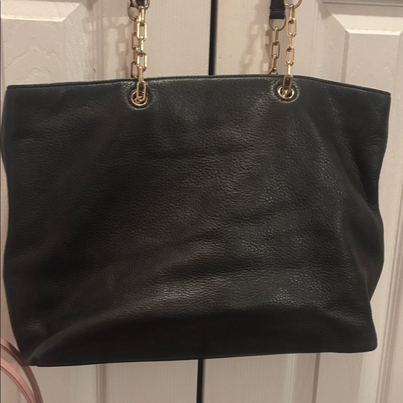 Tory Burch Black Tote with Gold Accents - Picture 6 of 10